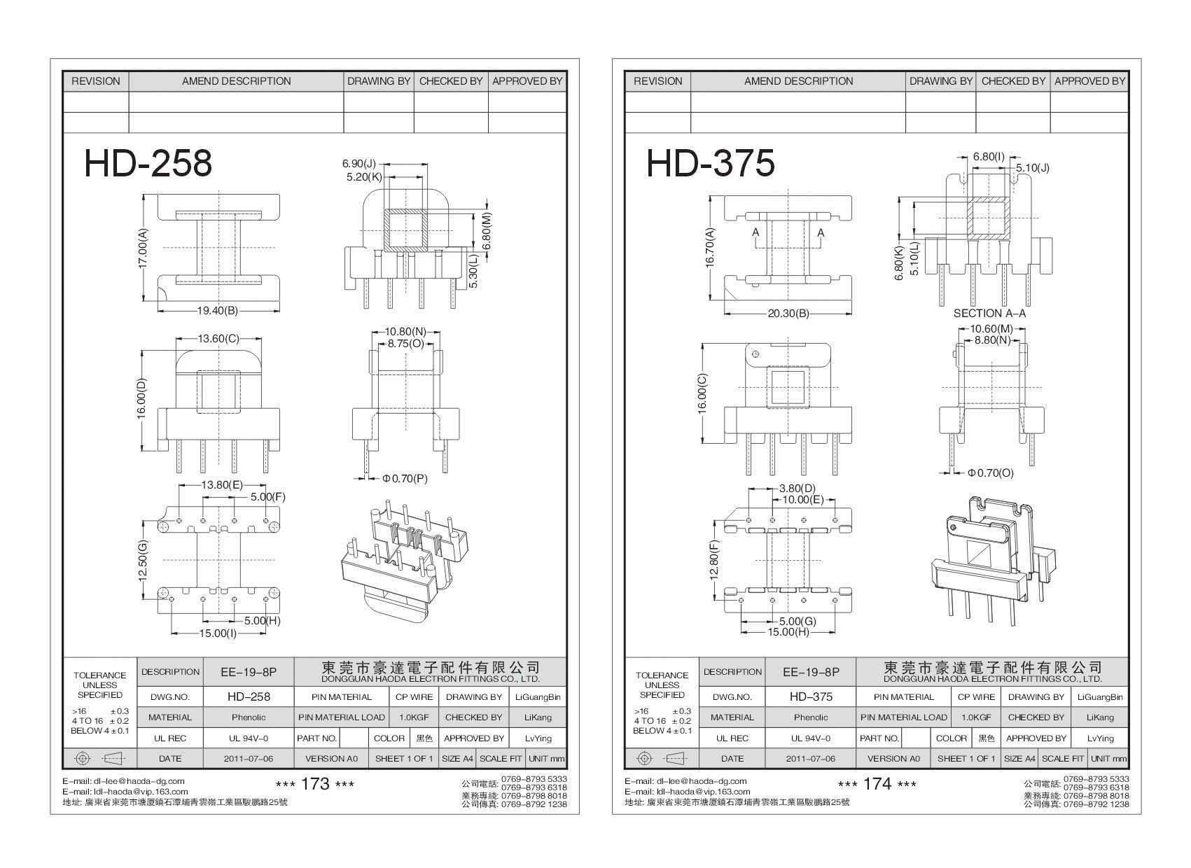 HD-258/HD-375